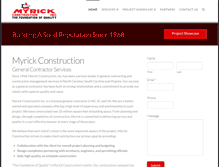 Tablet Screenshot of myrickconstruction.com